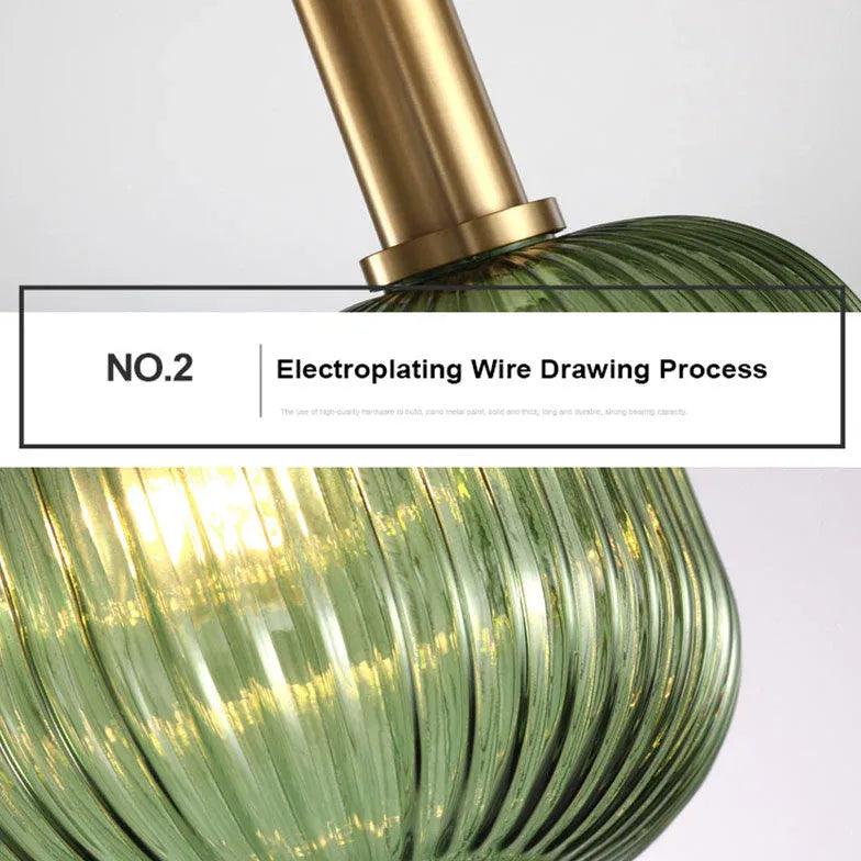 Green Folds Glass Modern Pendant Light - Clowas