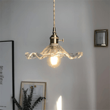 Disc Dining Room Metal and Glass Pendant Light