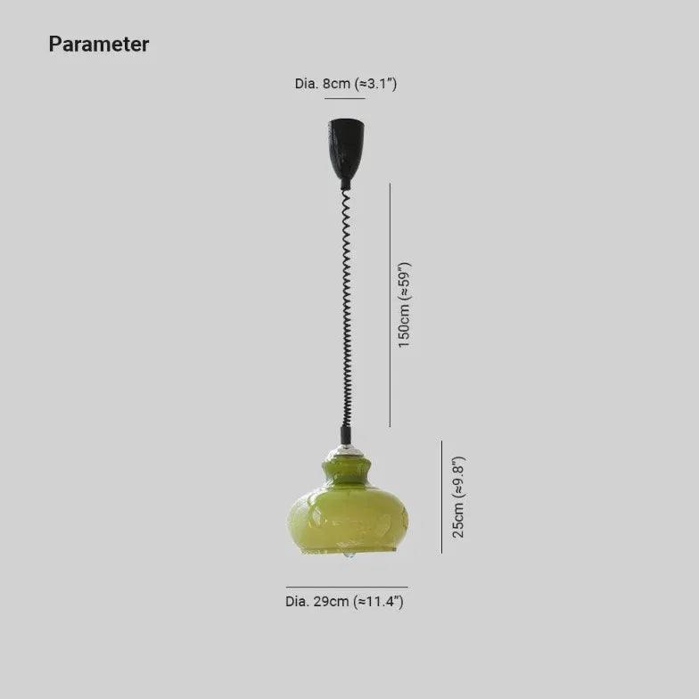 Green Kettle Glass Pendant Light - Clowas