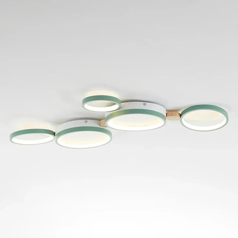 Green Plane LED Modern Flush Ceiling Lights - Clowas