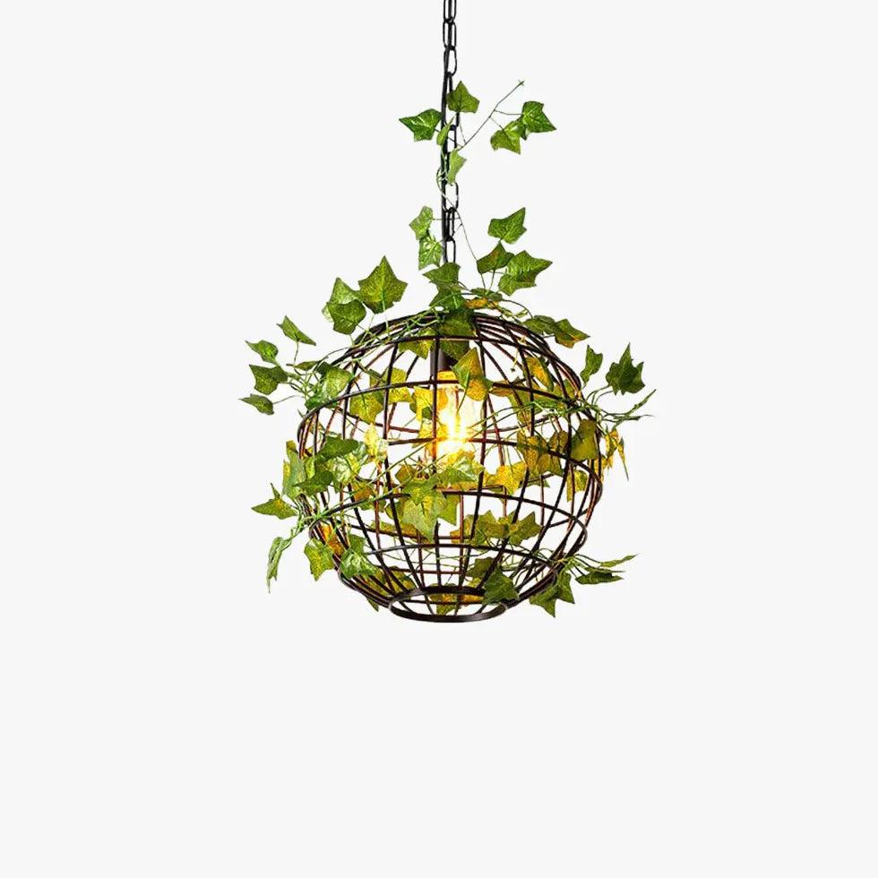 Green Plants Decorative Spherical Pendant Light - Clowas