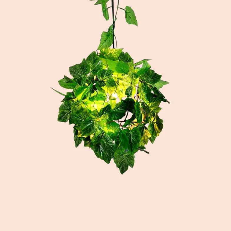 Green Plants Decorative Spherical Pendant Light - Clowas