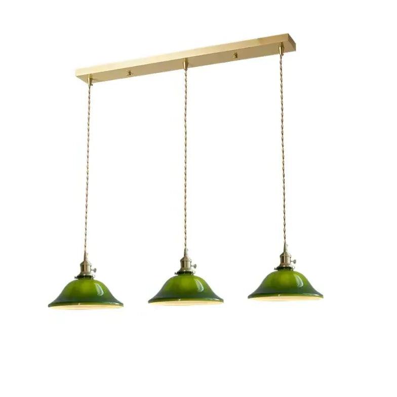 Green Vintage Glass Living Room Pendant Light - Clowas