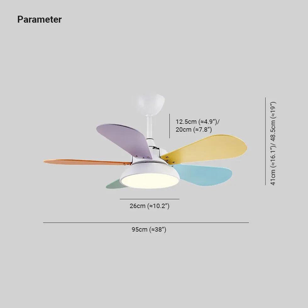 Grey Bedroom Ceiling Fan with Light - Clowas