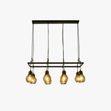 Grid Light Bulb Black Dining Room Chandelier - Clowas