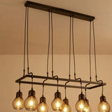 Grid Light Bulb Black Dining Room Chandelier - Clowas