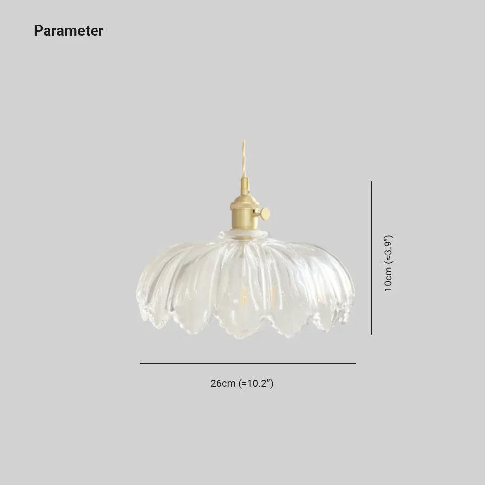 Clear Disc Glass Gold Vintage Pendant Light - Clowas