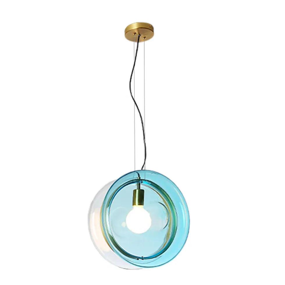 Round Colorful Glass Modern Pendant Light - Clowas