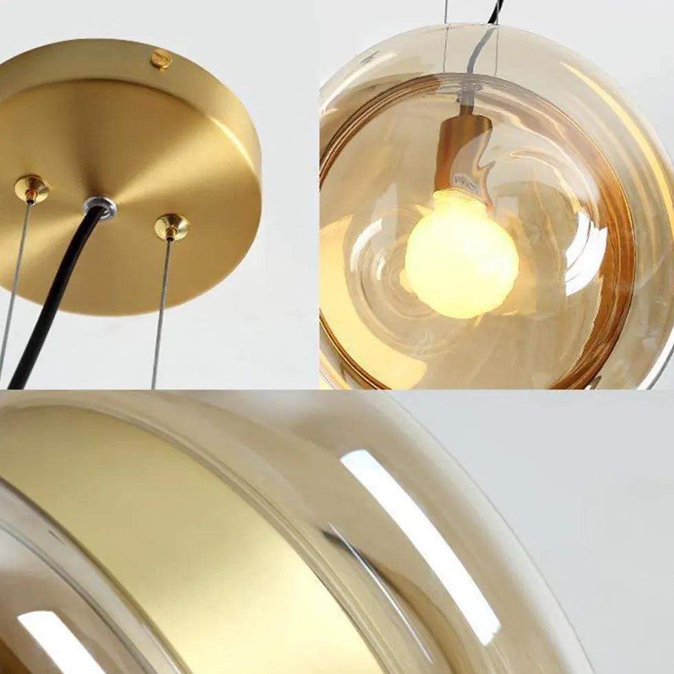 Round Colorful Glass Modern Pendant Light - Clowas