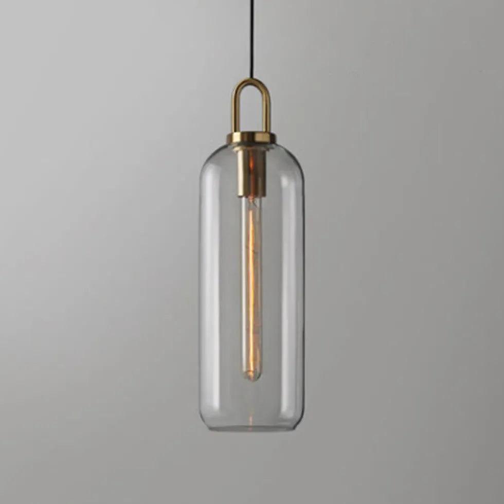 Smoke Grey Frosted Glass Industrial Pendant Light - Clowas