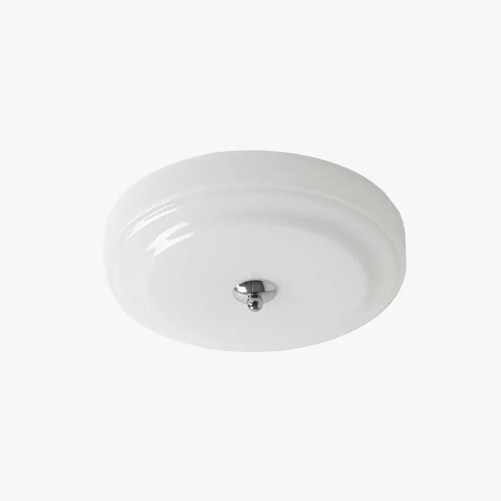 Round Glass for Bedroom White Ceiling Light - Clowas