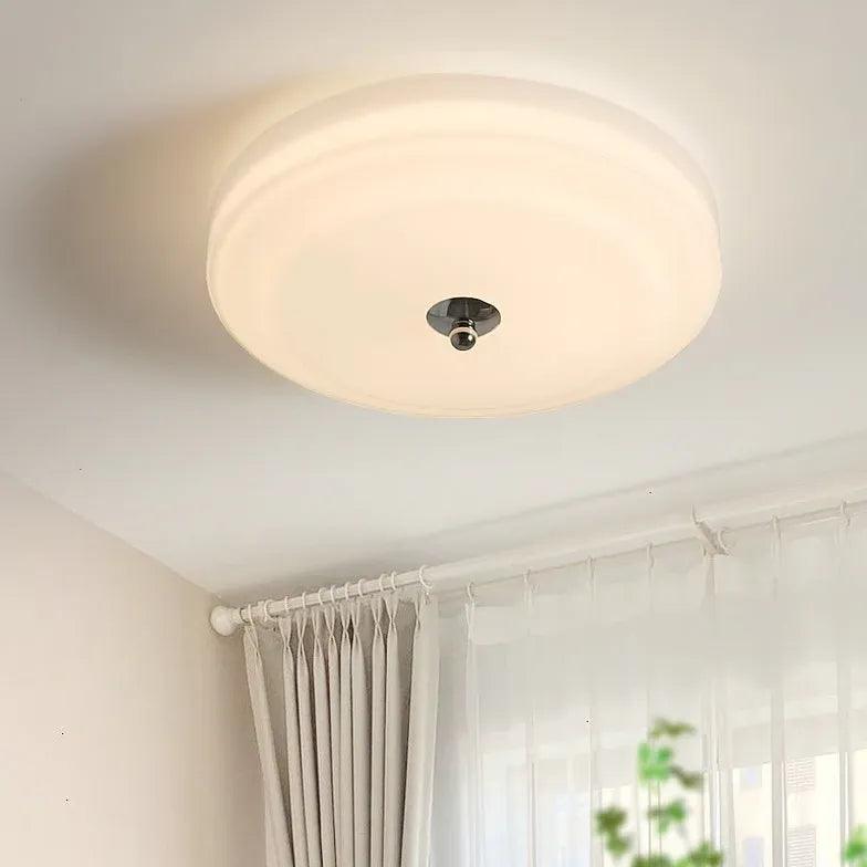 Round Glass for Bedroom White Ceiling Light - Clowas