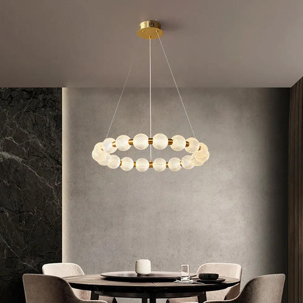 Gold Round Design Dining Pendant Light - Clowas