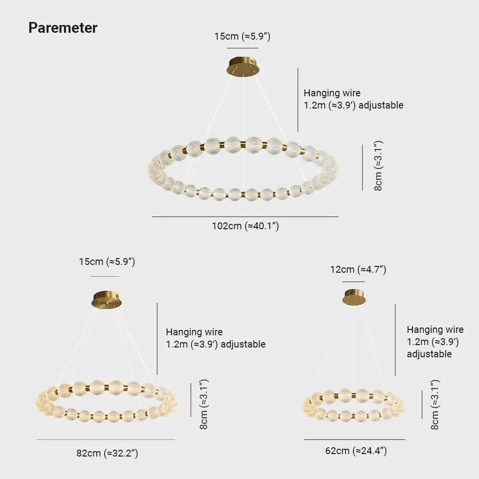 Gold Round Design Dining Pendant Light - Clowas