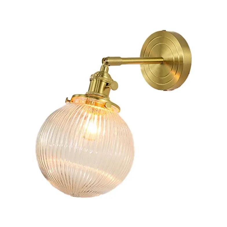 Transparent glass Vintage Gold Wall Lights - Clowas