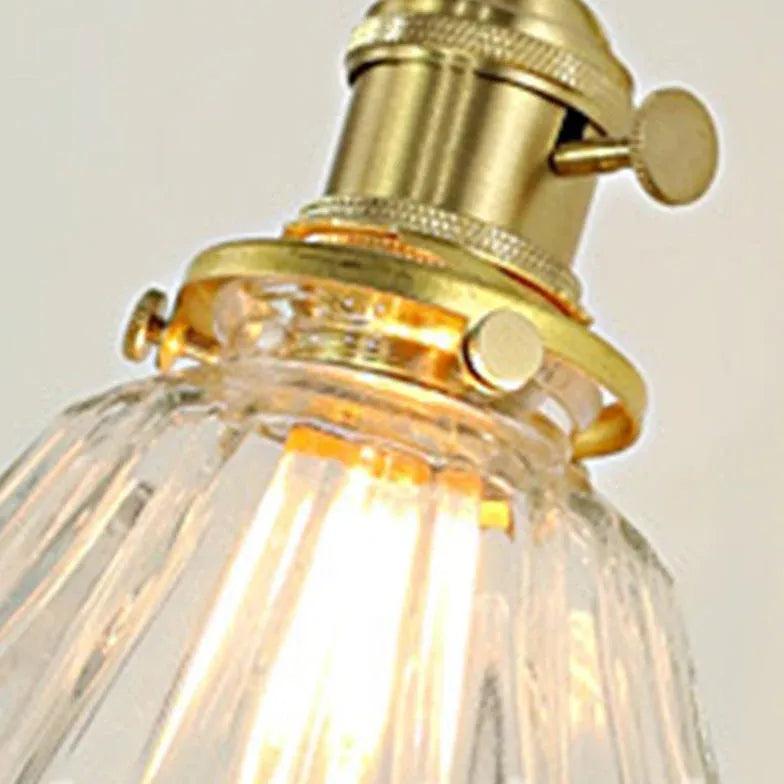 Transparent glass Vintage Gold Wall Lights - Clowas