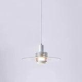 Round Transparent Glass Panel Modern Pendant Light - Clowas