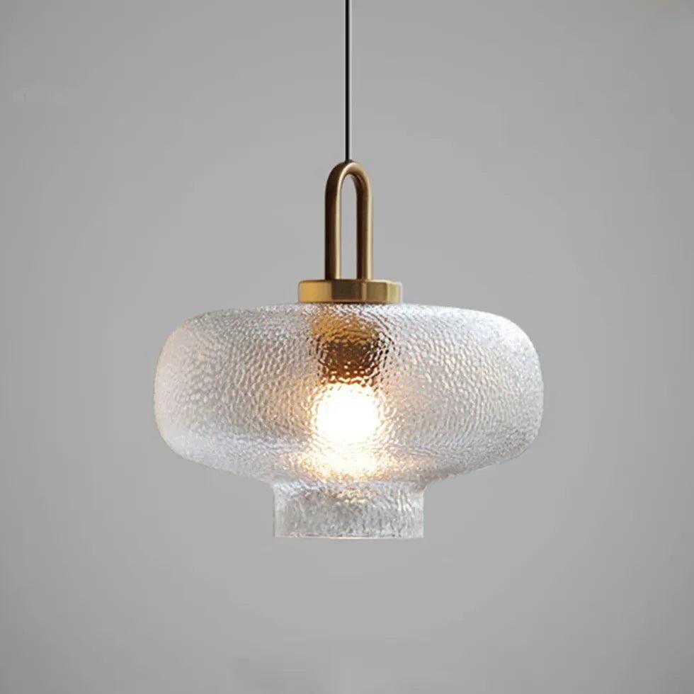 Irregular Shaped Clear Glass Vintage Pendant Light - Clowas