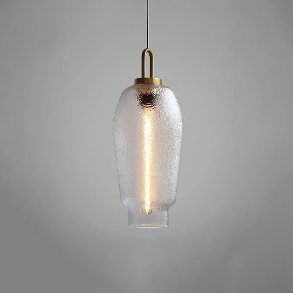 Irregular Shaped Clear Glass Vintage Pendant Light - Clowas