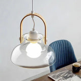 Transparent Glass Modern Dining Room Pendant Light - Clowas