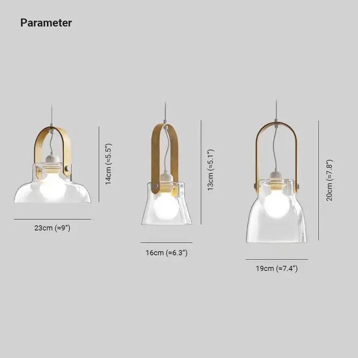 Transparent Glass Modern Dining Room Pendant Light - Clowas