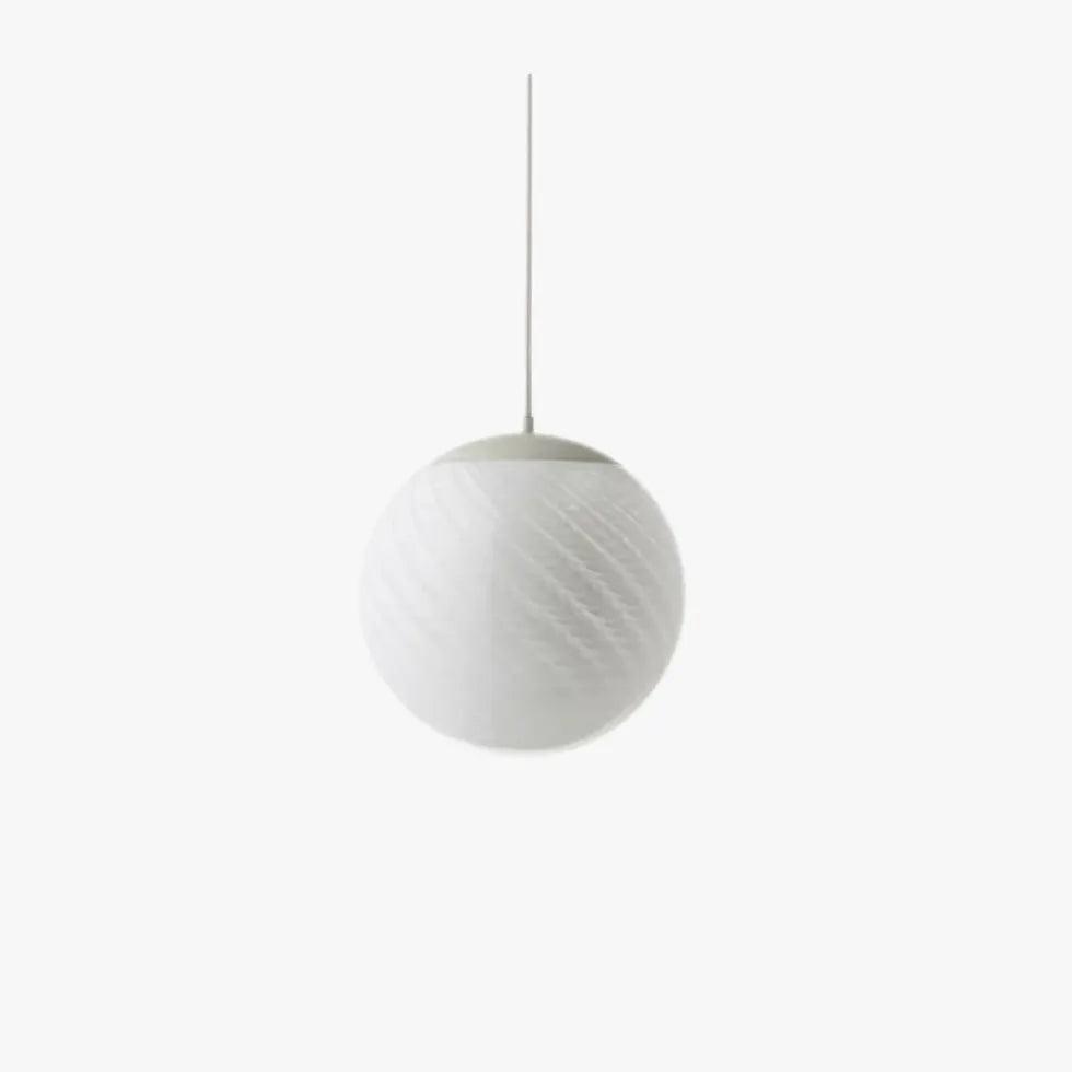 White Spherical Glass Bedroom Ceiling Chandelier - Clowas