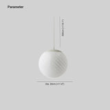 White Spherical Glass Bedroom Ceiling Chandelier - Clowas