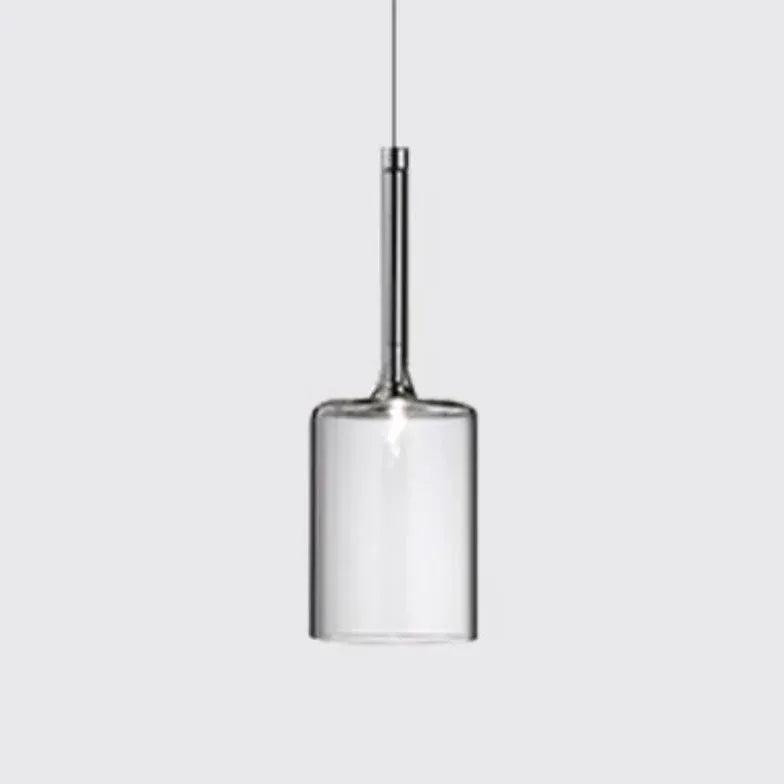 Colored Cylindrical Glass Living Room Pendant Light - Clowas