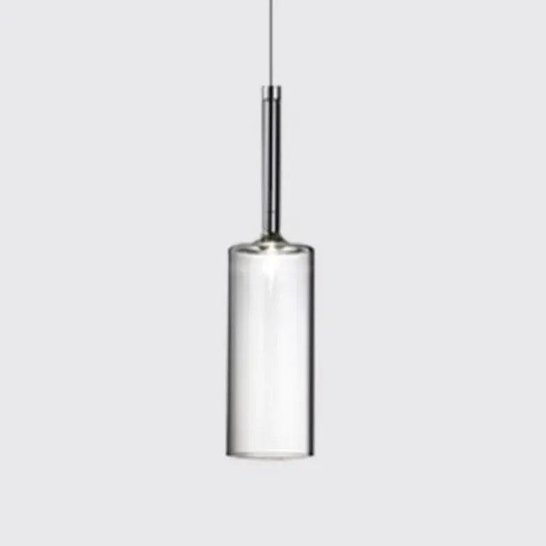 Colored Cylindrical Glass Living Room Pendant Light - Clowas
