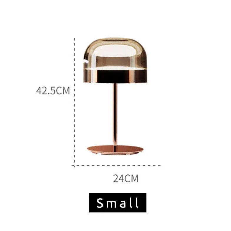 Domed Shade Metallic Gloss Minimalist Table Lamp - Clowas