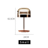 Domed Shade Metallic Gloss Minimalist Table Lamp - Clowas