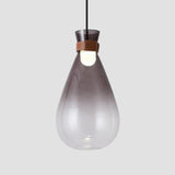 White Teardrop Shaped Glass LED Pendant Light - Clowas