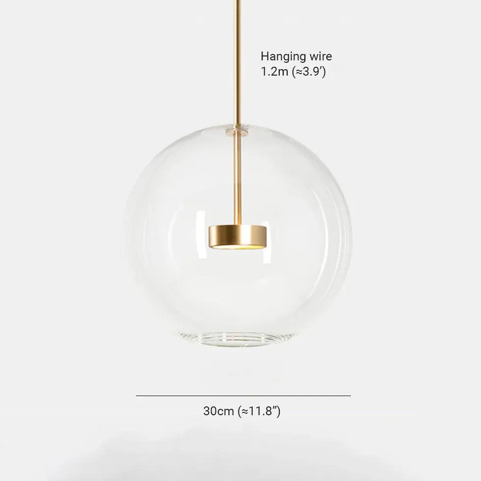 Bubble Clear Glass Gold Pendant Light - Clowas