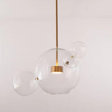 Bubble Clear Glass Gold Pendant Light - Clowas