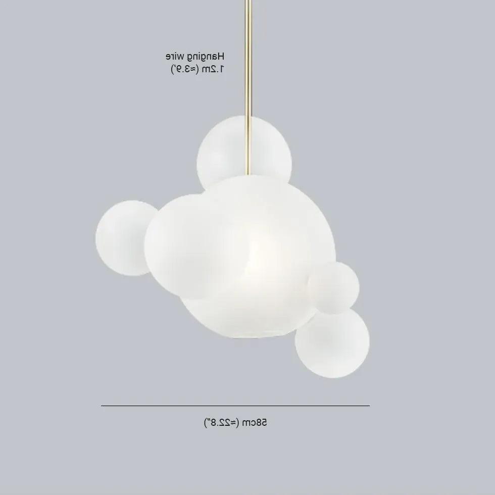 Bubble Clear Glass Gold Pendant Light - Clowas