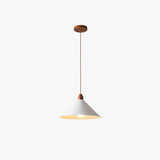 White Conical Modern Bedroom Pendant Light - Clowas