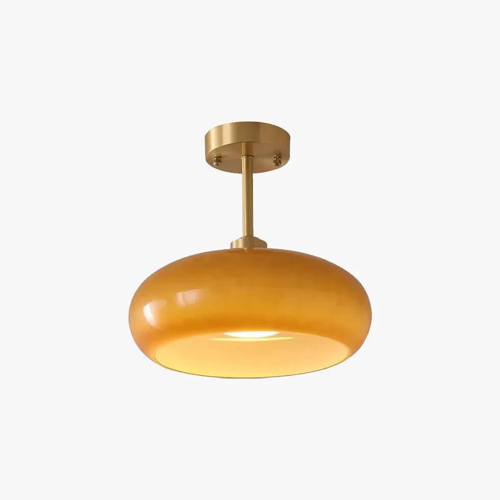 Orange Vintage Glass LED Ceiling Light - Clowas