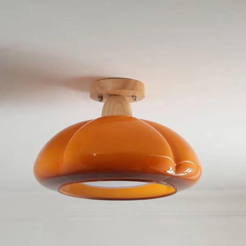 Bright Yellow Glass Modern Ceiling Light - Clowas