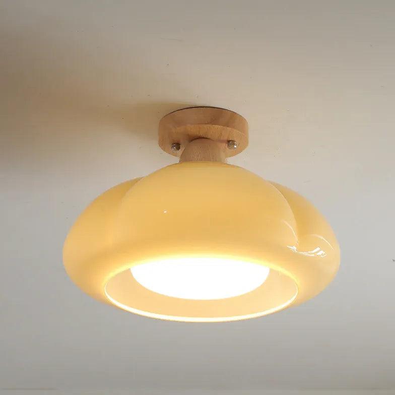 Bright Yellow Glass Modern Ceiling Light - Clowas