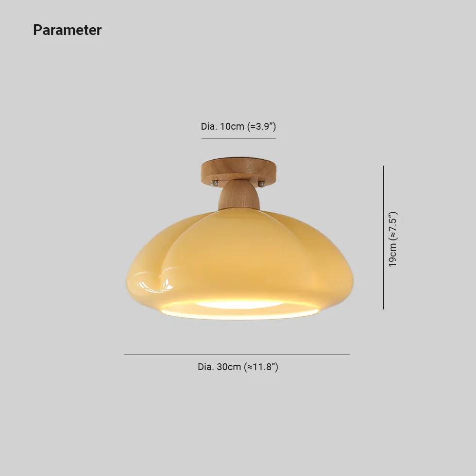 Bright Yellow Glass Modern Ceiling Light - Clowas