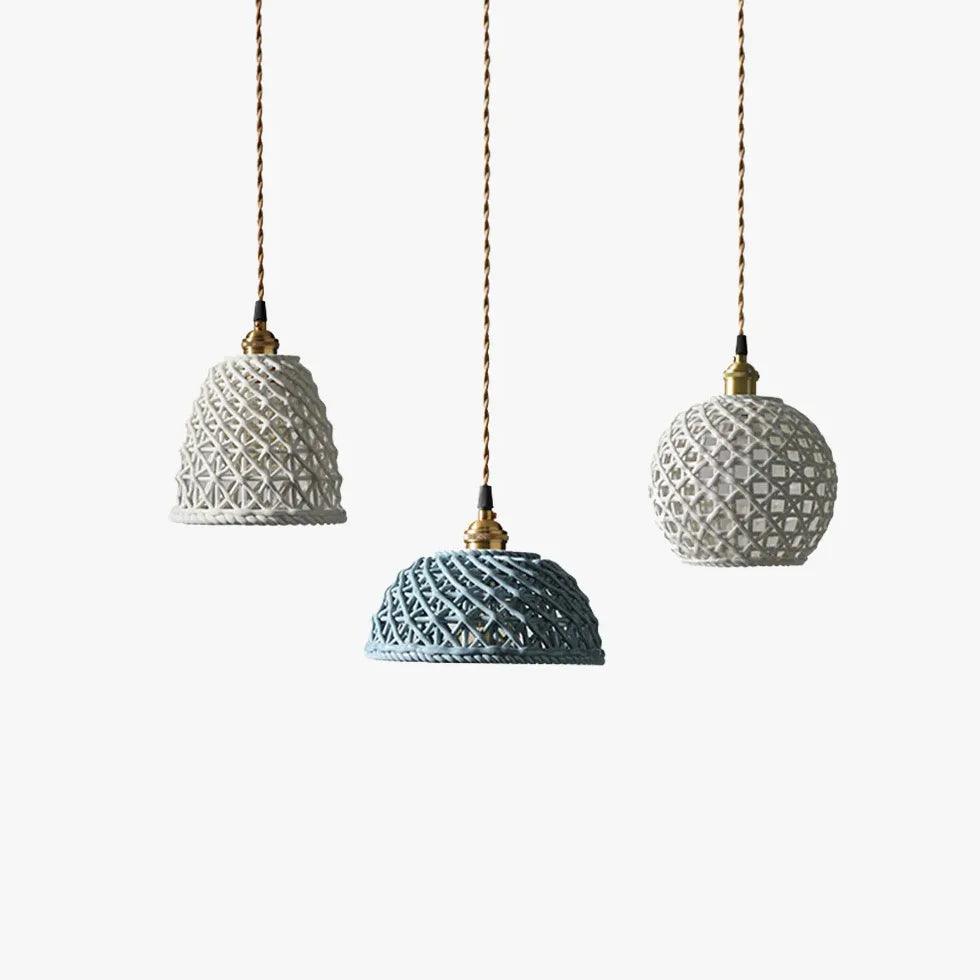 Ceramic Texture Single Head Vintage Pendant Light - Clowas