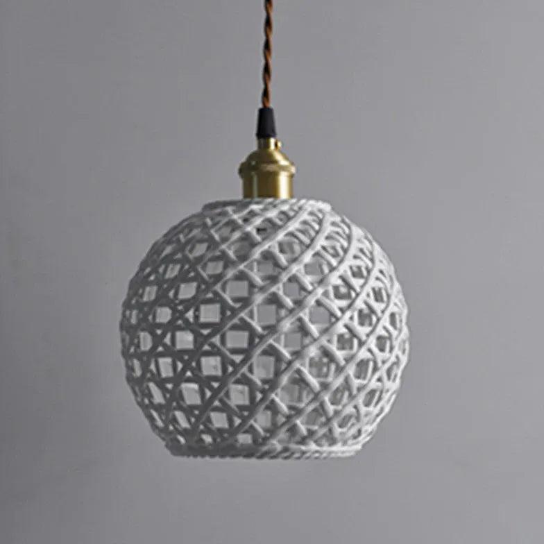 Ceramic Texture Single Head Vintage Pendant Light - Clowas