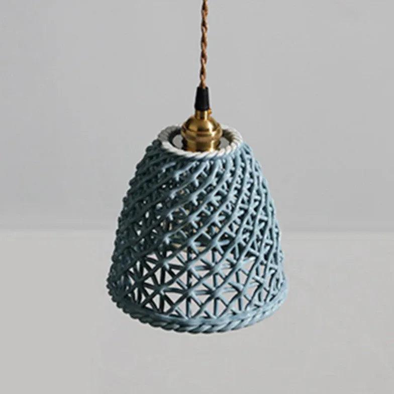 Ceramic Texture Single Head Vintage Pendant Light - Clowas