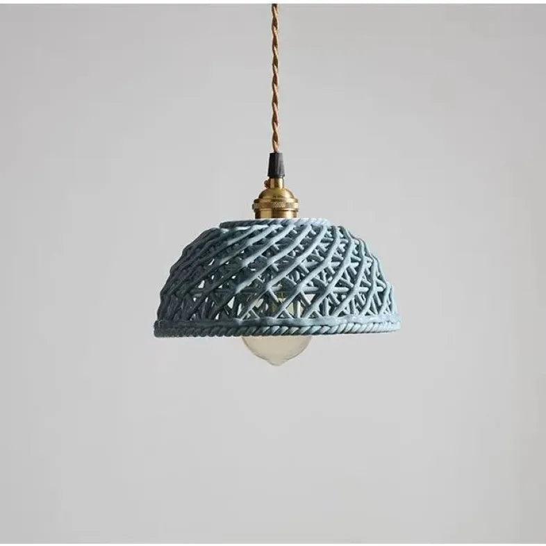 Ceramic Texture Single Head Vintage Pendant Light - Clowas