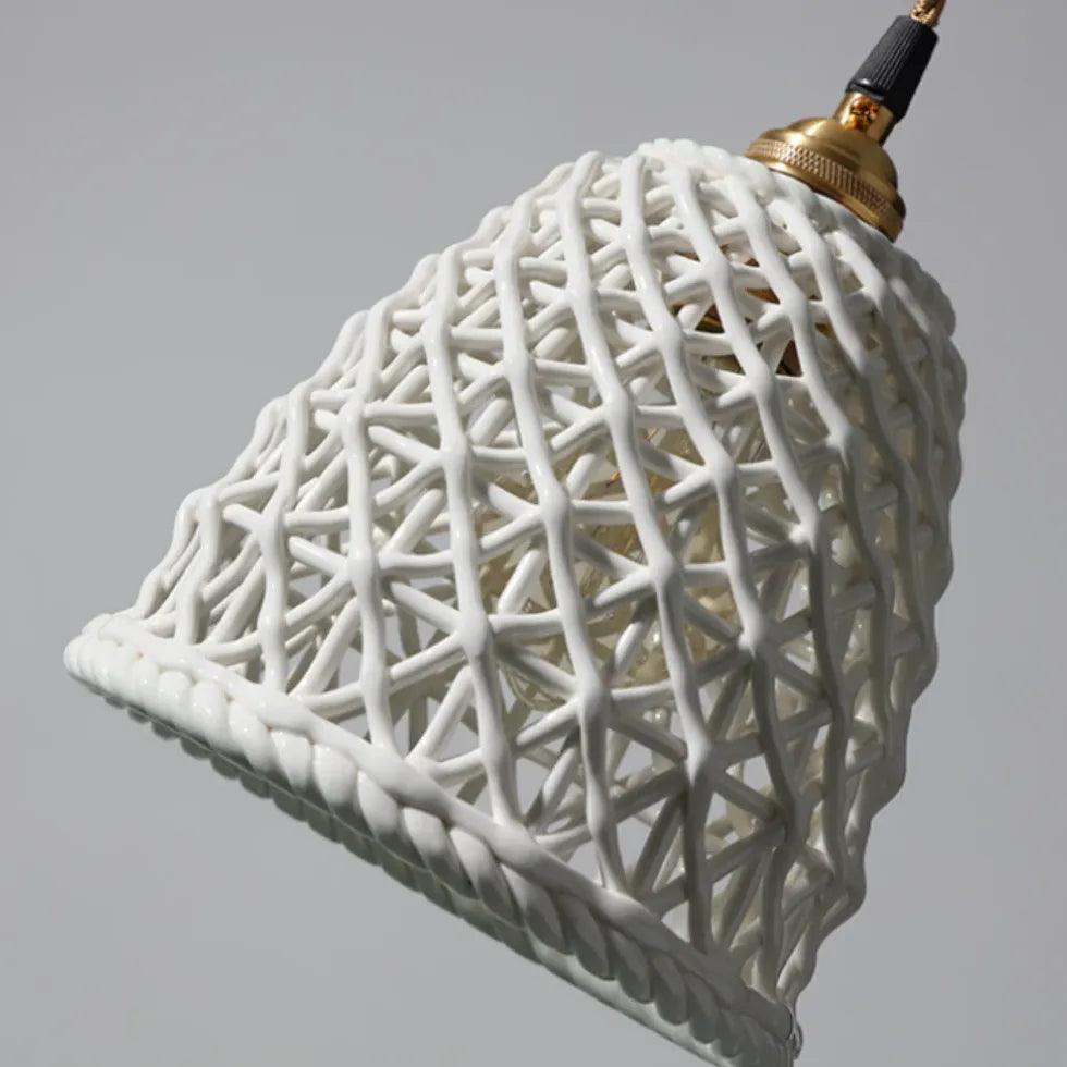 Ceramic Texture Single Head Vintage Pendant Light - Clowas