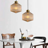 Polygonal Glass Translucent Modern Pendant Light - Clowas