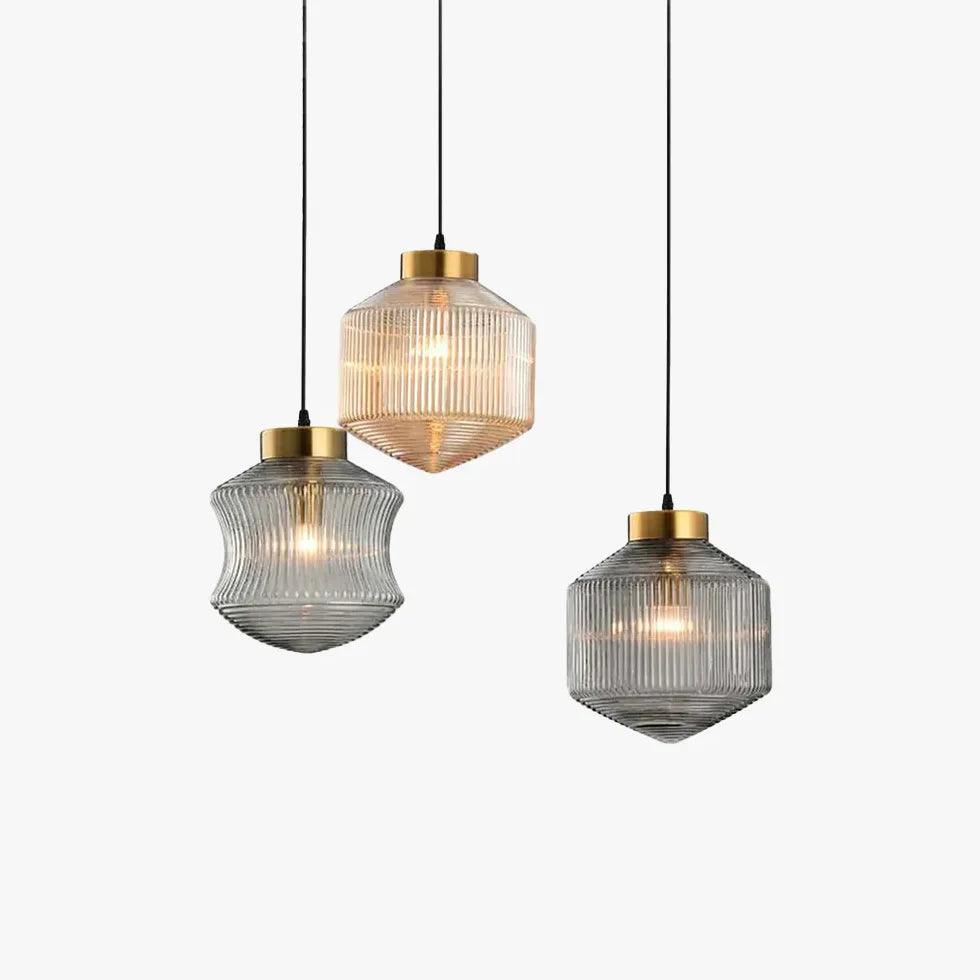 Polygonal Glass Translucent Modern Pendant Light - Clowas