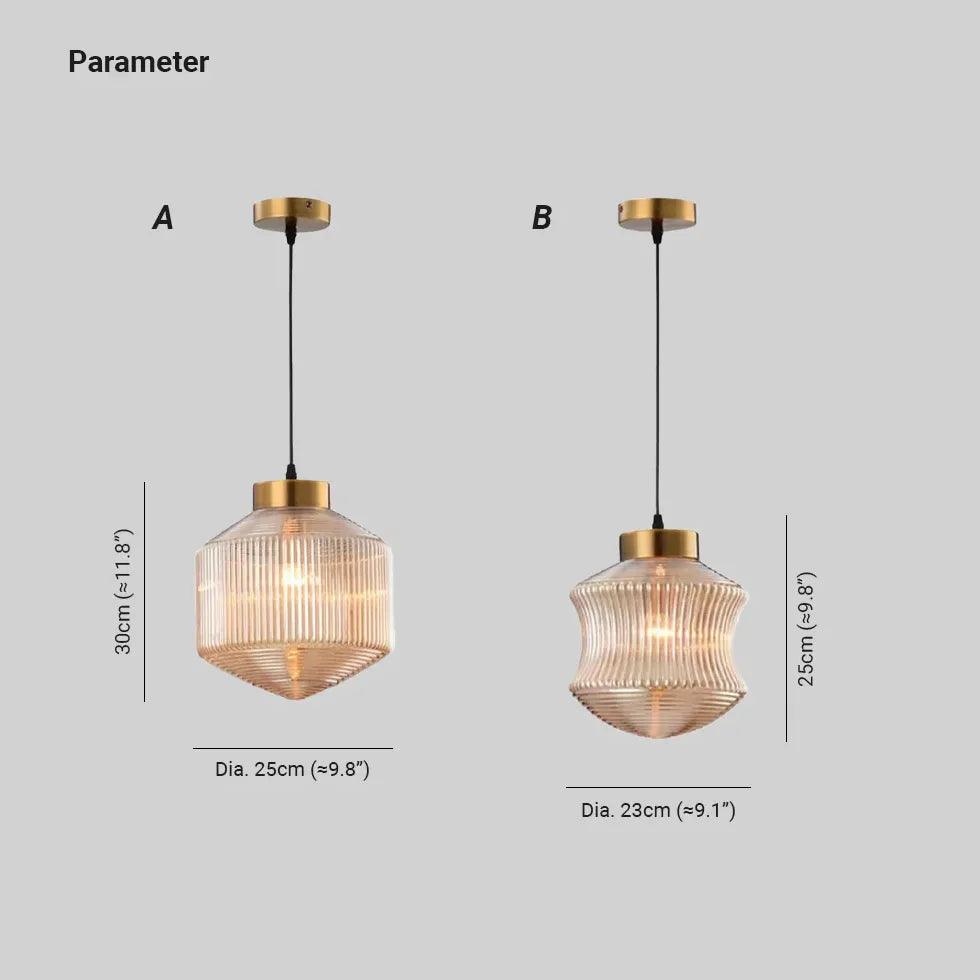 Polygonal Glass Translucent Modern Pendant Light - Clowas