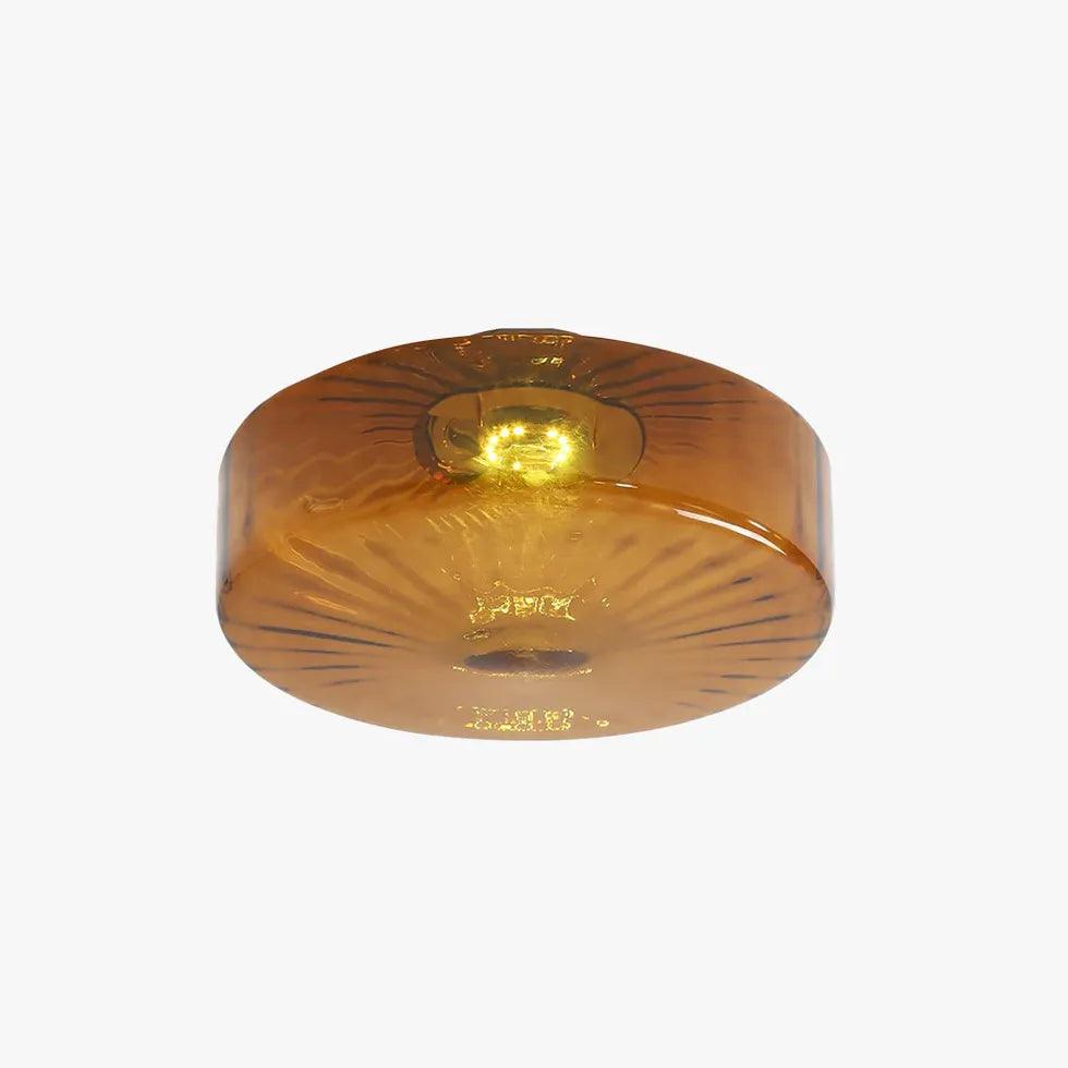 Orange Translucent Glass Vintage Ceiling Light - Clowas