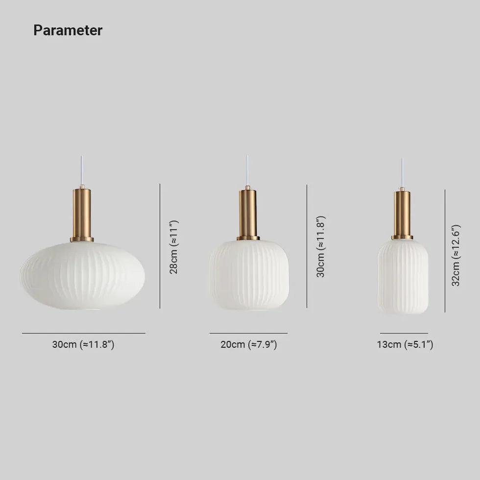 White Glass LED for Bedroom Pendant Light - Clowas
